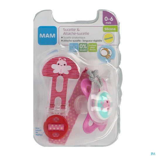 Kit Sucette et Attache-Sucette 0-6 Mois