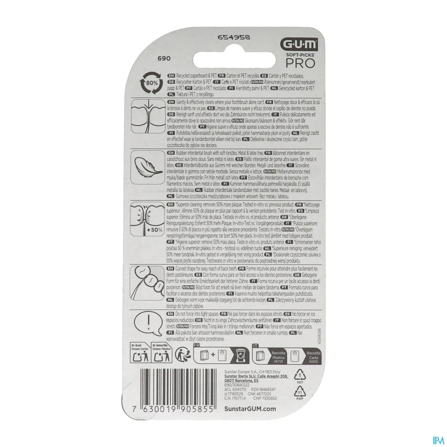 G.U.M Soft-Picks Pro Ultra Soft Medium 30 Unités