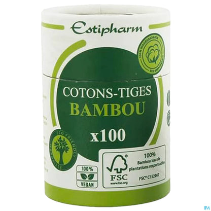 Cotons-Tiges Bambou Boîte 100