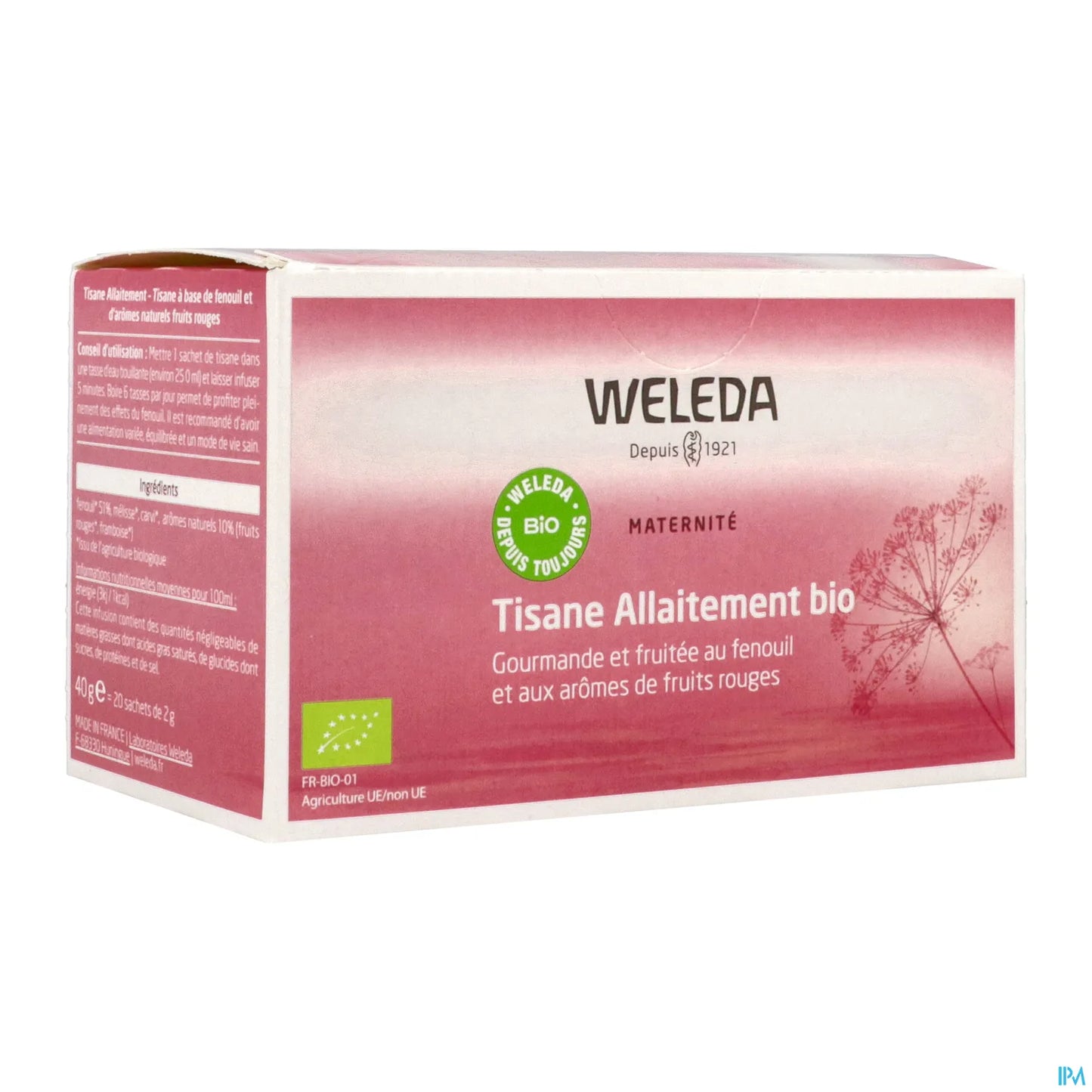 Weleda Tisane Allaitement Fruits Rouges 20 Sachets de 2 g