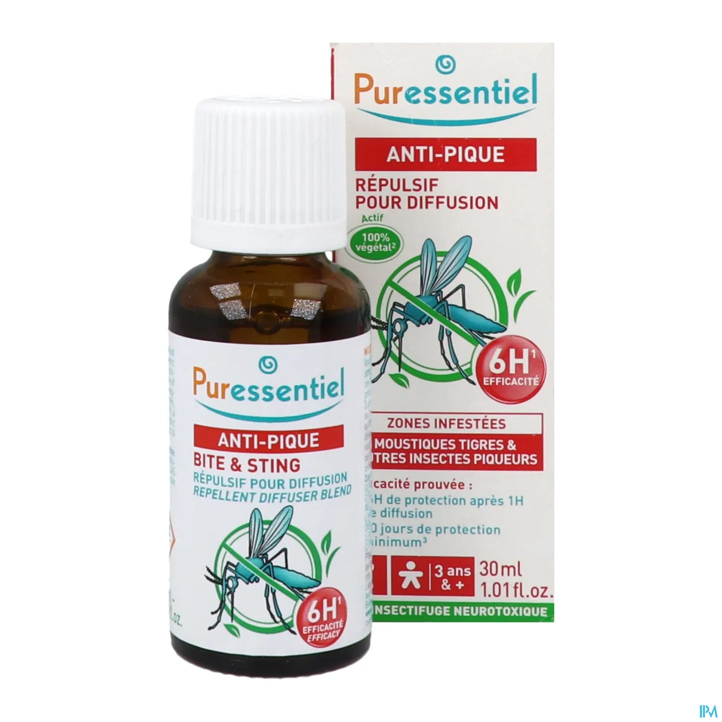 Anti-Pique Repulsif Diffuse Citronnelle Huiles Essentielles 30ml