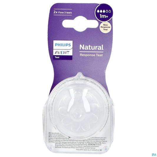 Philips Avent Natural Response Silicone Teat T3 X2