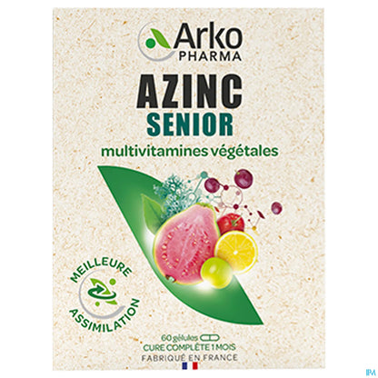 Azinc Senior Multivitamines Végétales 60 Gélules