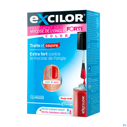 Cooper Excilor Forte Rouge Corail 30ml + 8ml Traitement Mycose Ongle