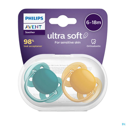 Philips Avent Sucette Ultra Soft Silicone 6-18 Mois Neutre