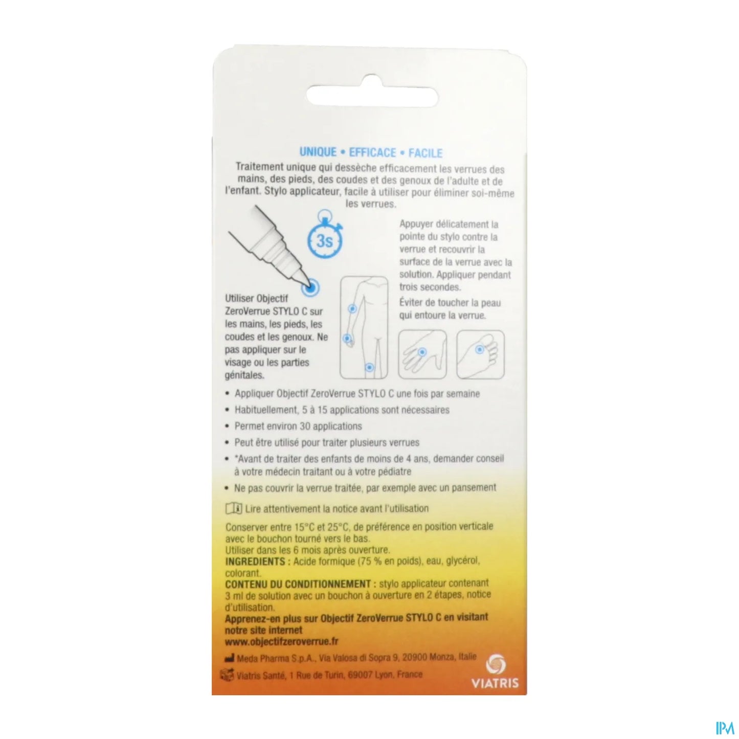 Objectif Zero Verrues Stylo 3 ml