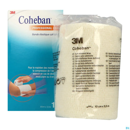 Coheban Bande Cohésive Contention Blanc 10cm X 3.5m