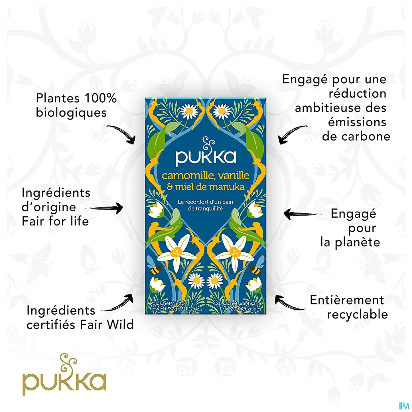 Infusion Camomille Vanille Miel de Manuka 20 sachets