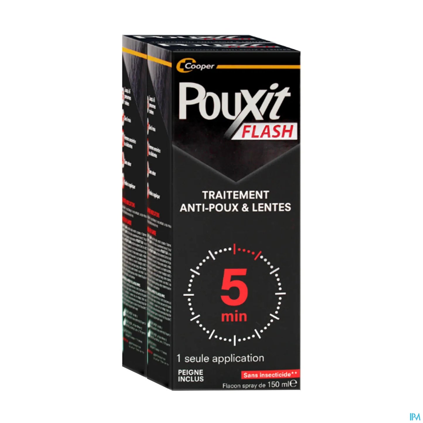 Pouxit Flash Traitement Anti-Poux et Lentes 2x150ml