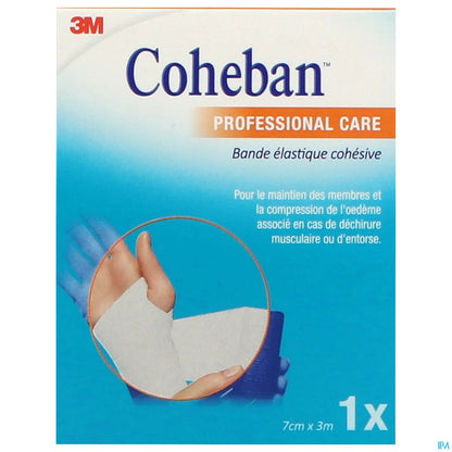 Coheban Bande Cohésive Blanche 3m x 7cm