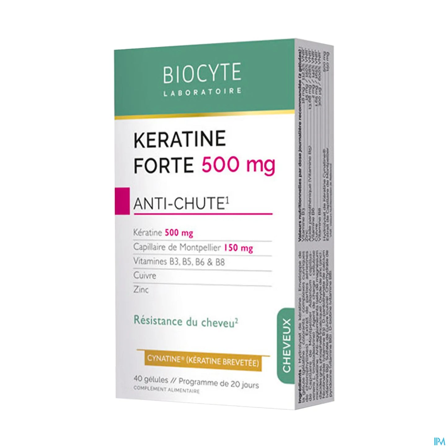 Biocyte Kératine Forte Anti Chute 40 gélules