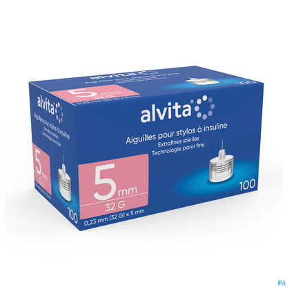 Aiguille Pour Stylo À Insuline 32G 5 mm 100 Unités