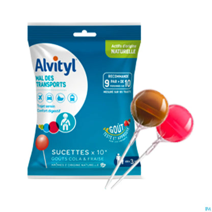 Mal des Transports Sucette 10 Unités