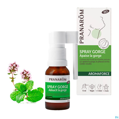 Aromaforce Organic Soothing Throat Spray 15 ml