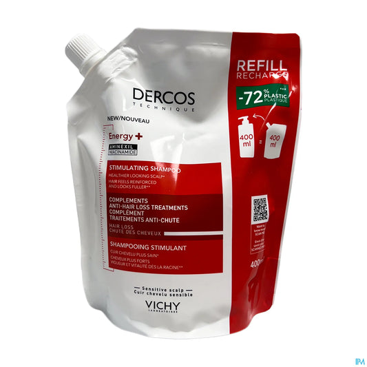 Dercos Shampooing Eco-Recharge Energy+ Stimulant Anti-Chute 400ml