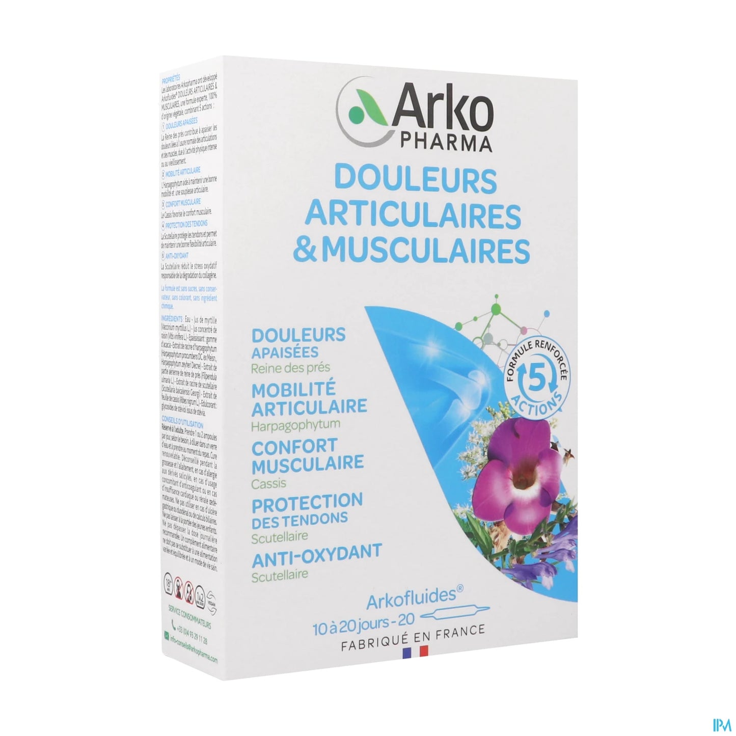 Arkopharma Arkofluides Douleurs Articulaires et Musculaires 20 ampoules