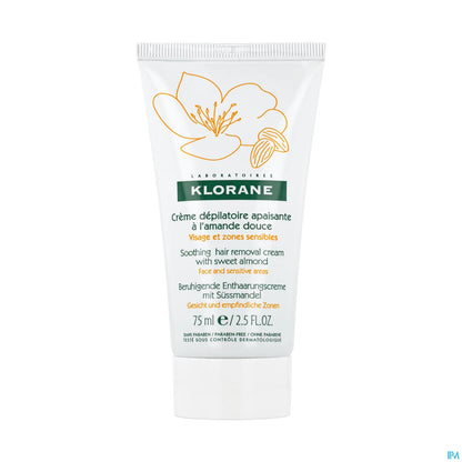 Crème Dépilatoire Apaisante à l'Amande Douce Zones Sensibles 75ml