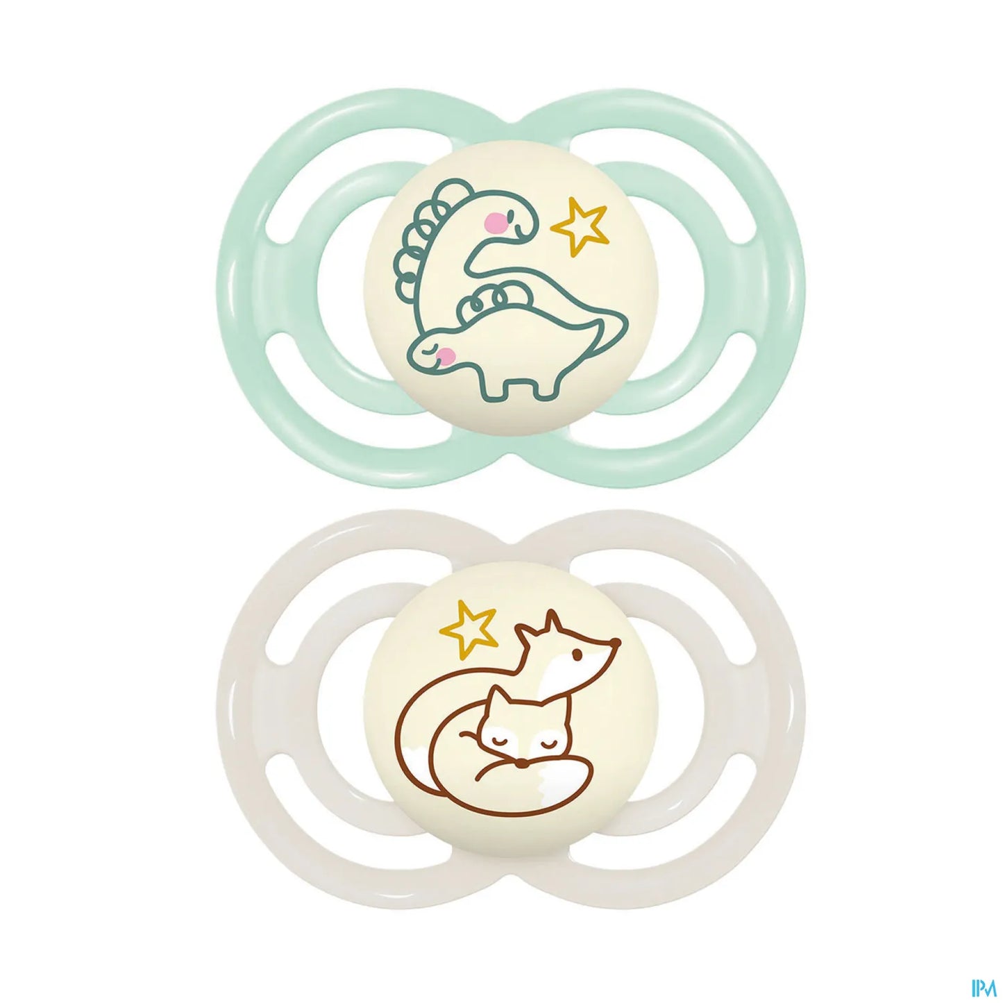 Lot de 2 Sucettes Silicone Perfect Nuit +6 Mois