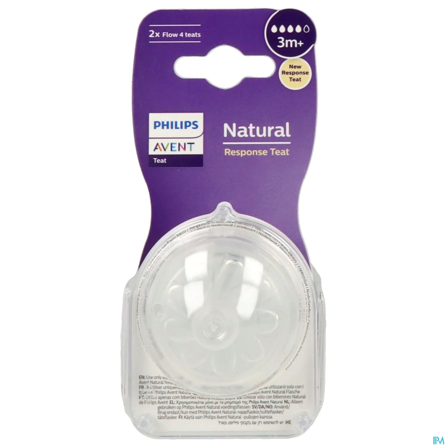 Tettarella Philips Avent Natural Response per biberon +3 mesi 4 fori 2 pezzi