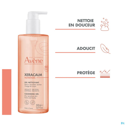 XeraCalm Nutrition Gel Nettoyant Nutritif 500ml