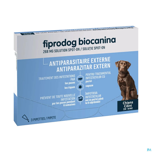 Fiprodog 268mg Spot On Large Dogs 3 Pipettes