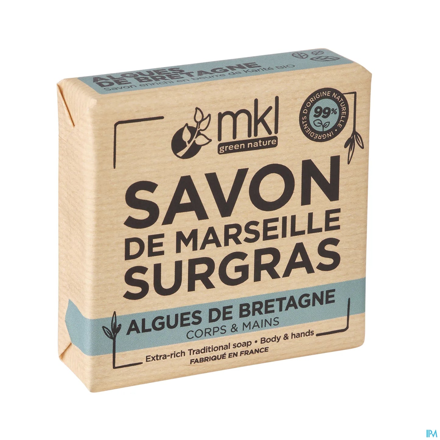 Green Nature Savon de Marseille Surgras Algues de Bretagne 100g