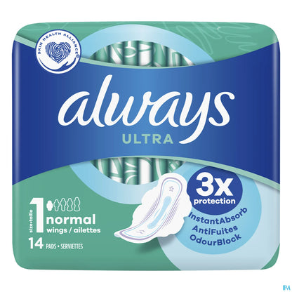 Ultra Normal Sanitary Napkins Size 1 14 Units