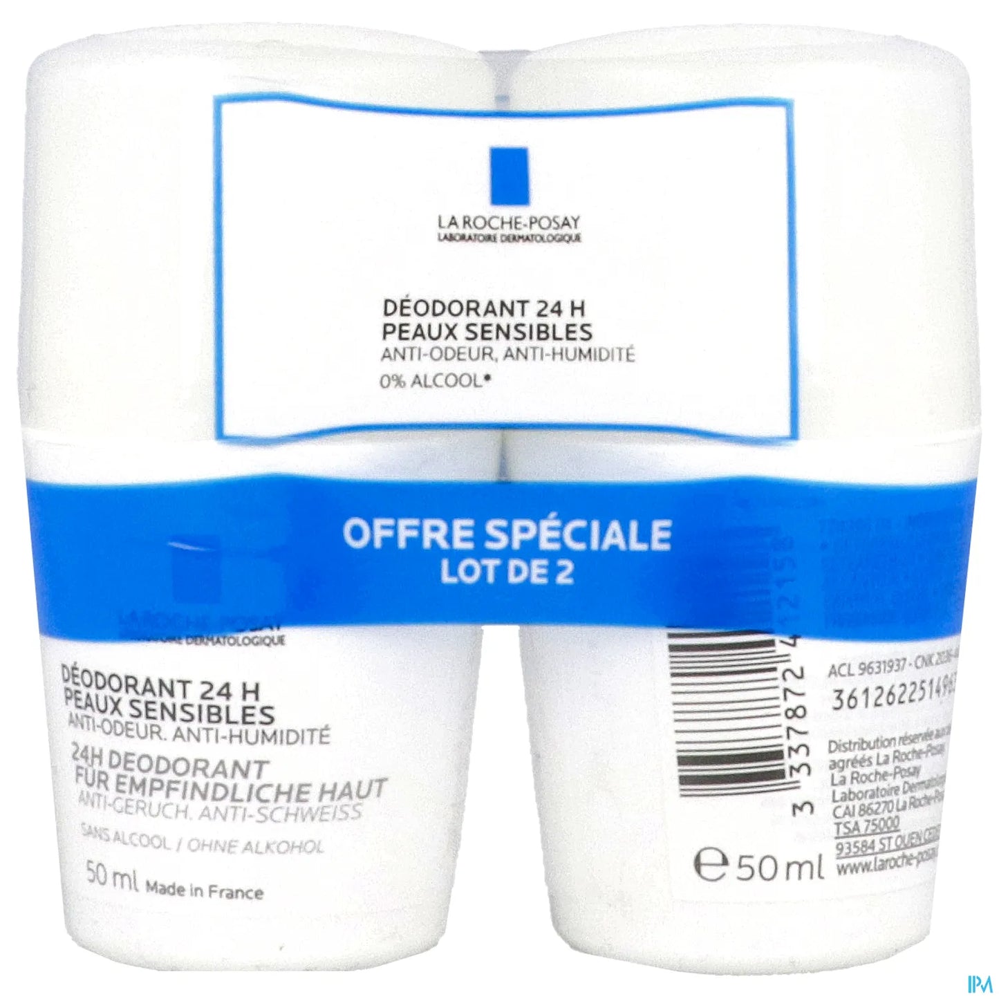 Déodorant Physiologique 24H 2 Billes 50ml