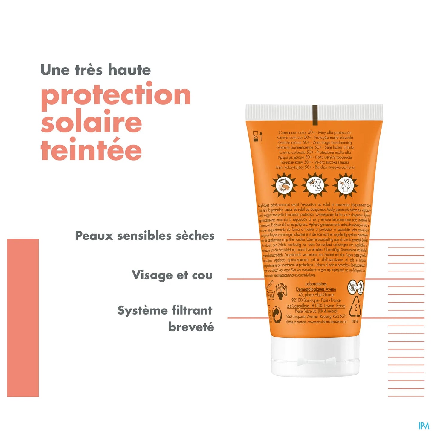 Crème Teintée Très Haute Protection SPF50+ 50mL