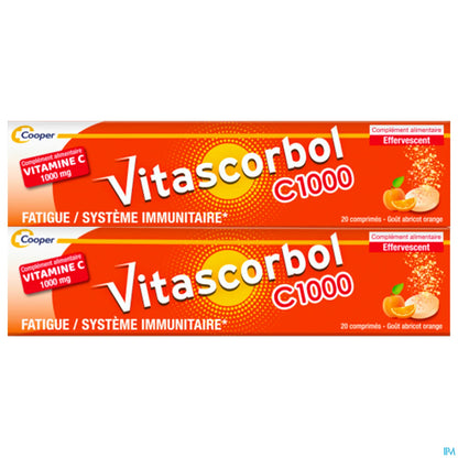 VitaScorbol C1000 20 Comprimés Lot de 2