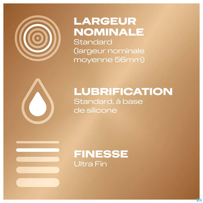 Preservativi lubrificati ultra sottili Nude Standard 10