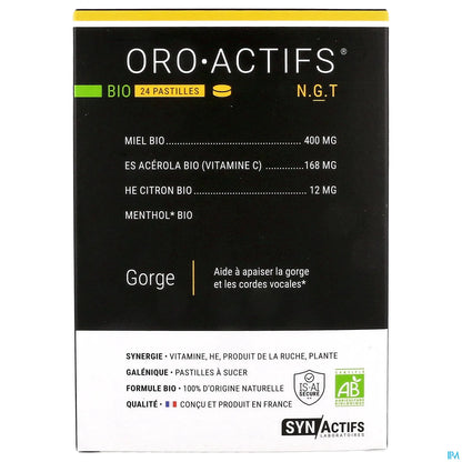Synactifs OroActifs Bio 24 Pastilles