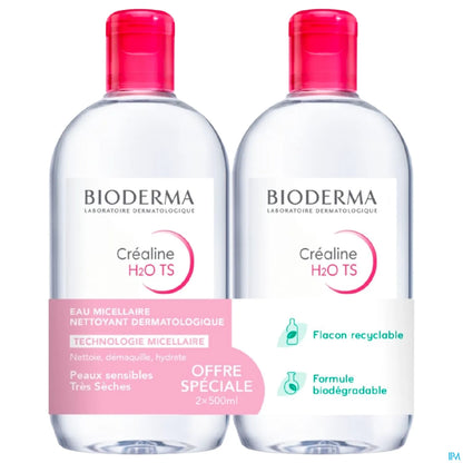 Créaline H2O TS Eau Micellaire 2x500ml