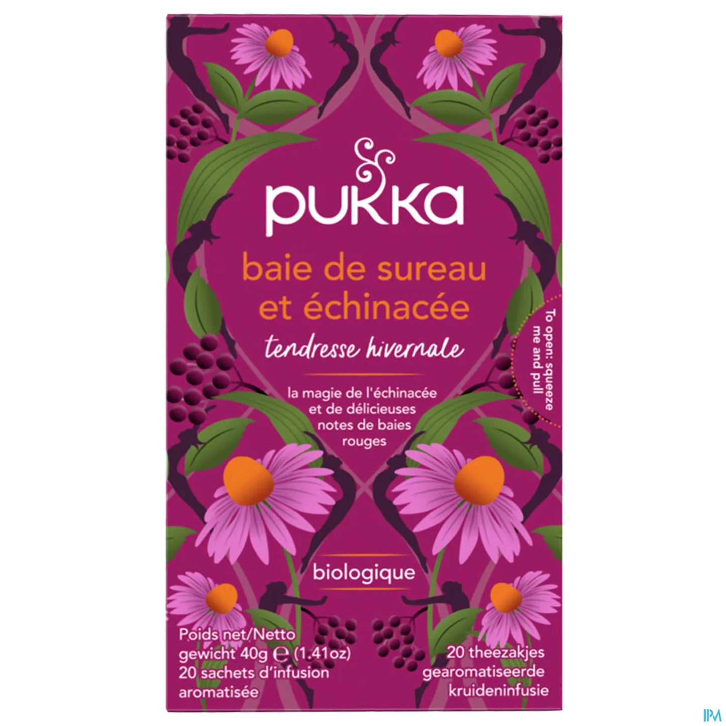 Infusion Baie de Sureau et Echinacée Bio 20 Sachets