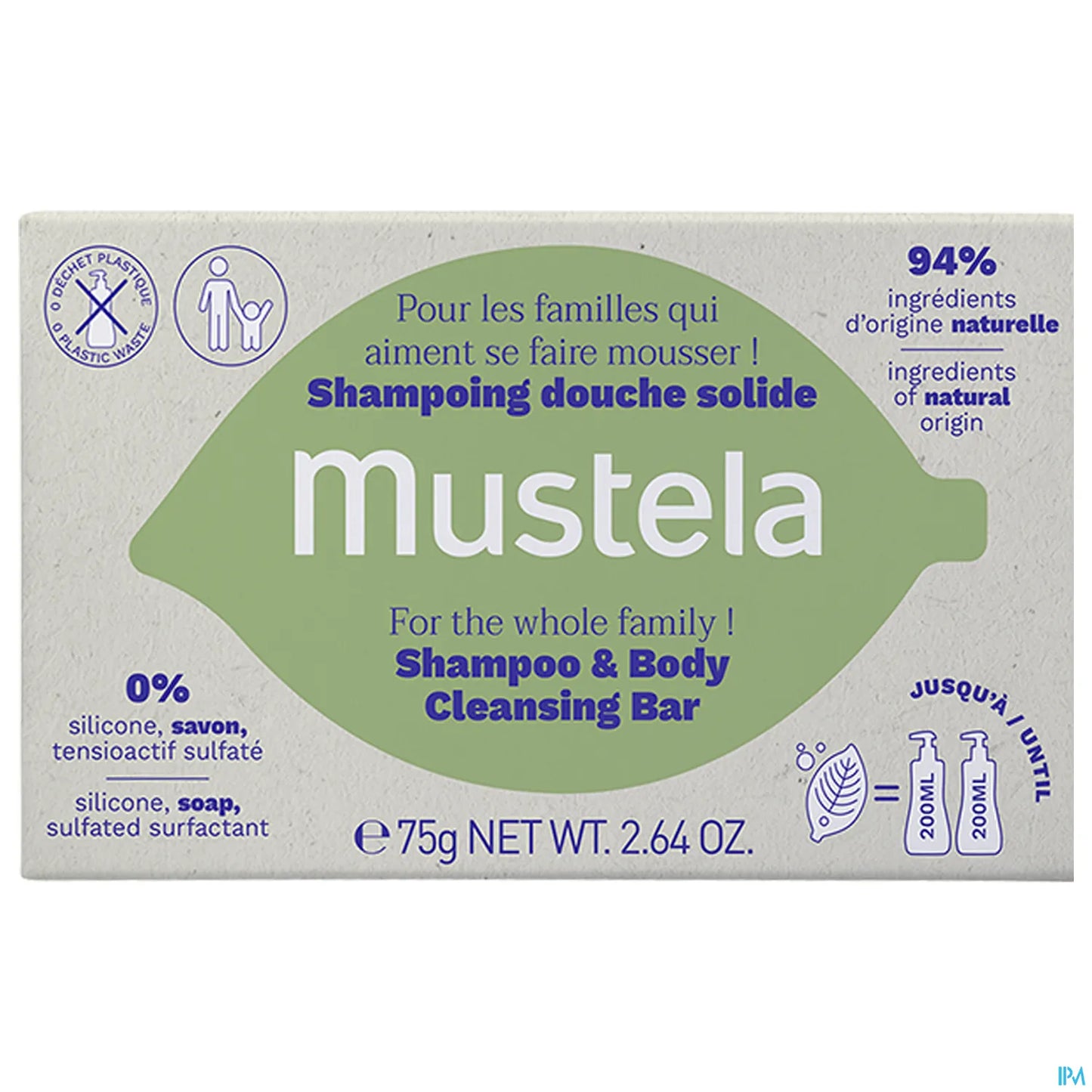 Shampoing Douche Solide Peau Normale 75g