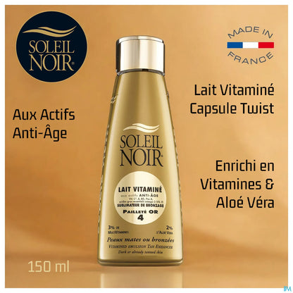 Lait Vitaminé Pailleté Or Sublimateur de Bronzage 150ml
