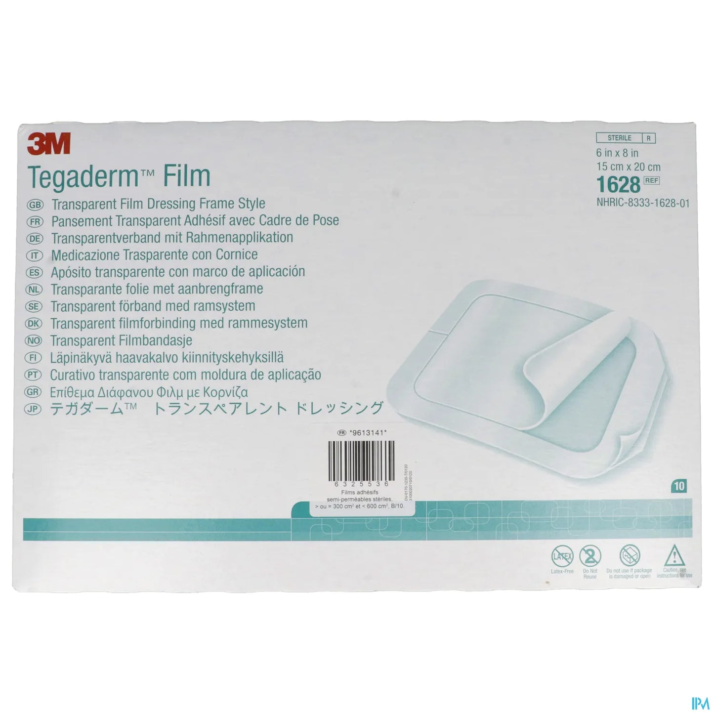 3M Tegaderm Pansements Film 15cm X 20cm X10