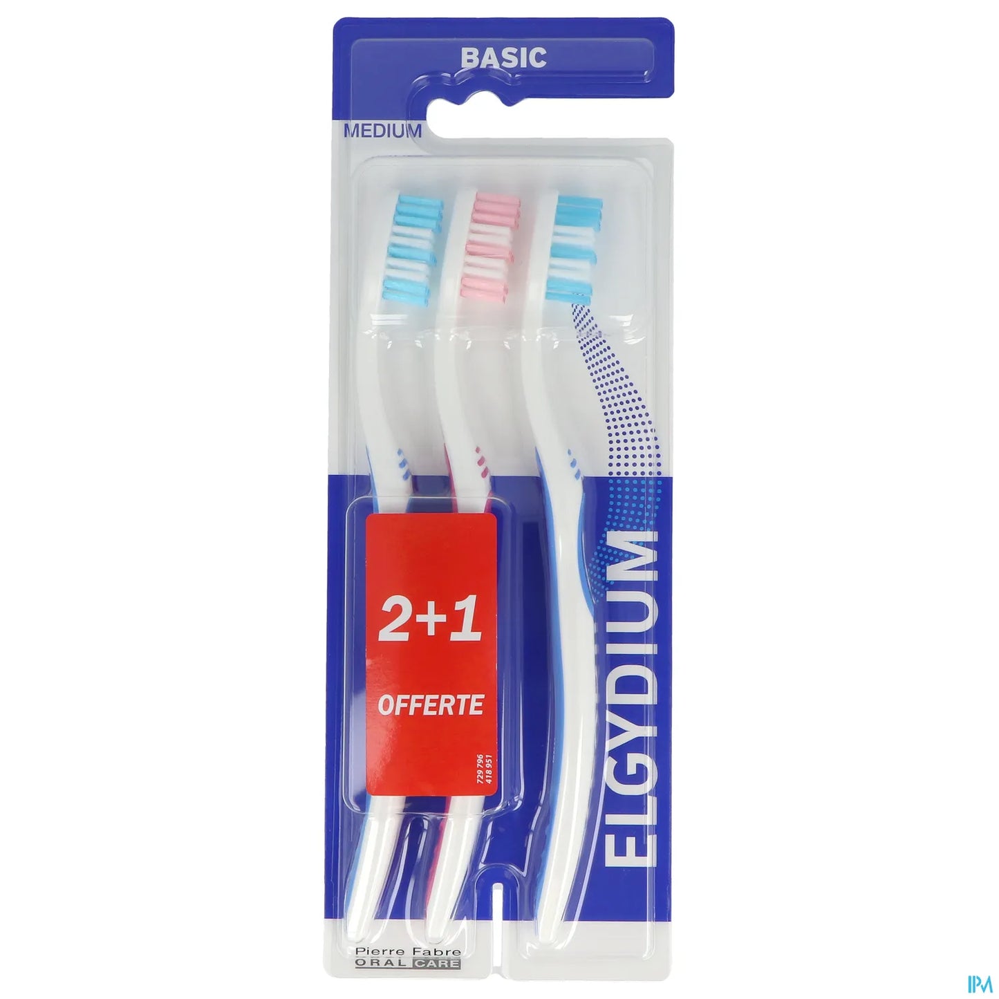 Pierre Fabre Elgydium Basic Soft Toothbrush Trio