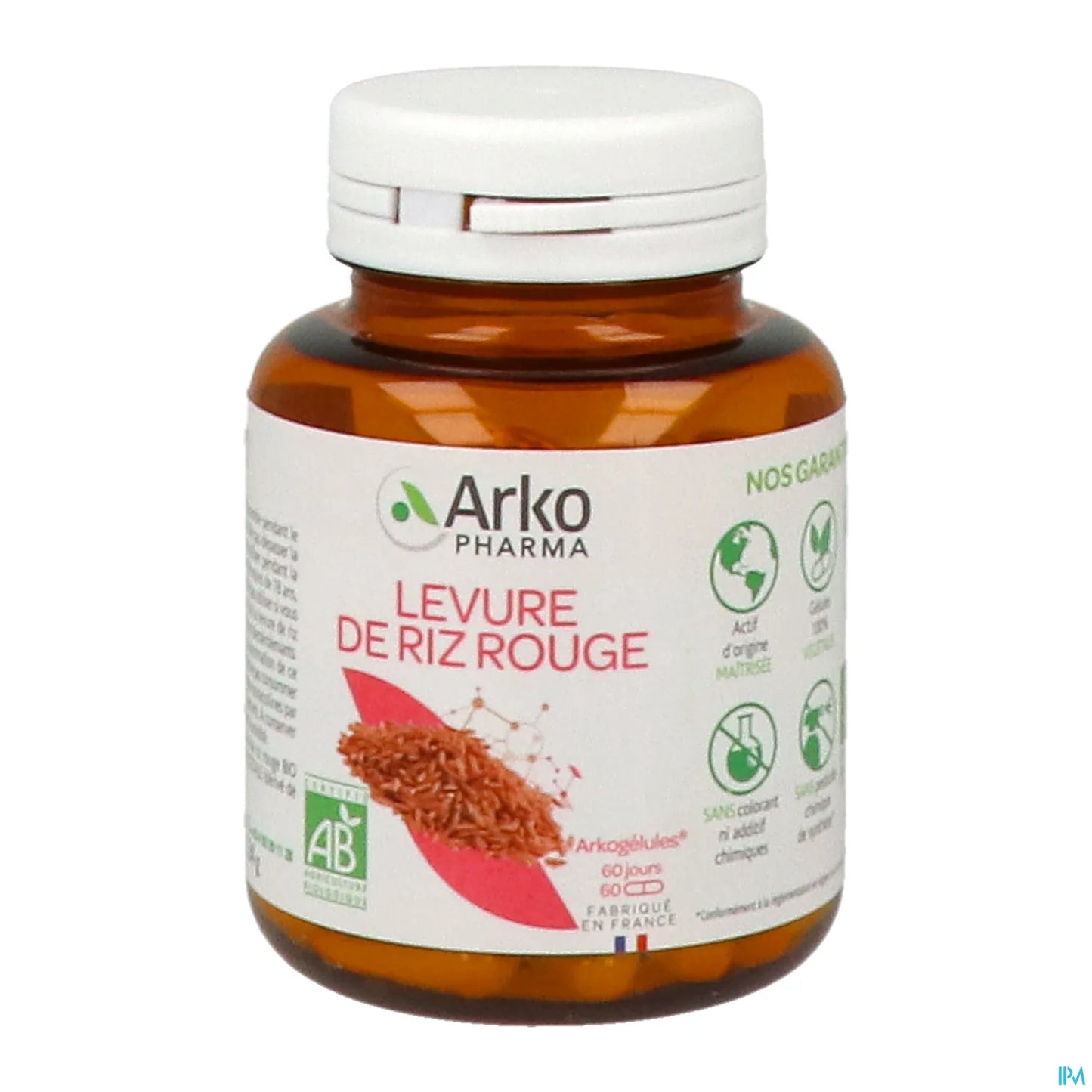 Arkogelules Levure de Riz Rouge Bio 60 Capsules