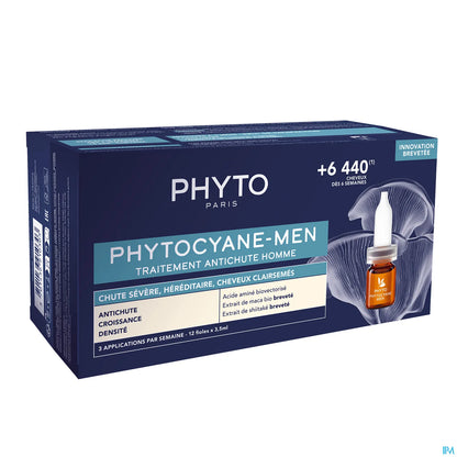 PhytoCyane Traitement Anti-Chute Homme 12x3,5ml