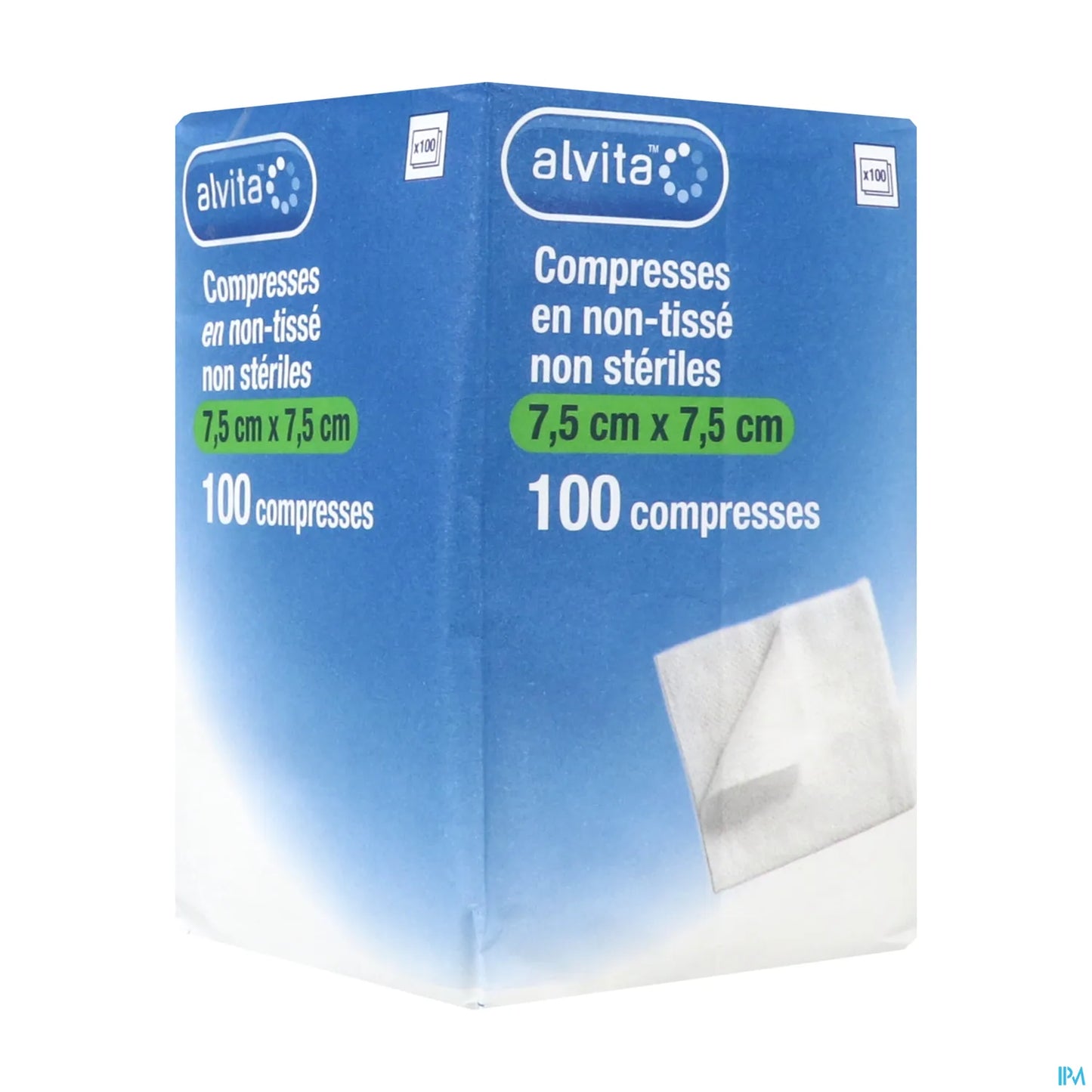Compresse Non-Tissée Non Stérile 7,5x7,5cm 100 Unités