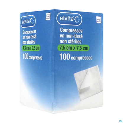 Compresse Non-Tissée Non Stérile 7,5x7,5cm 100 Unités