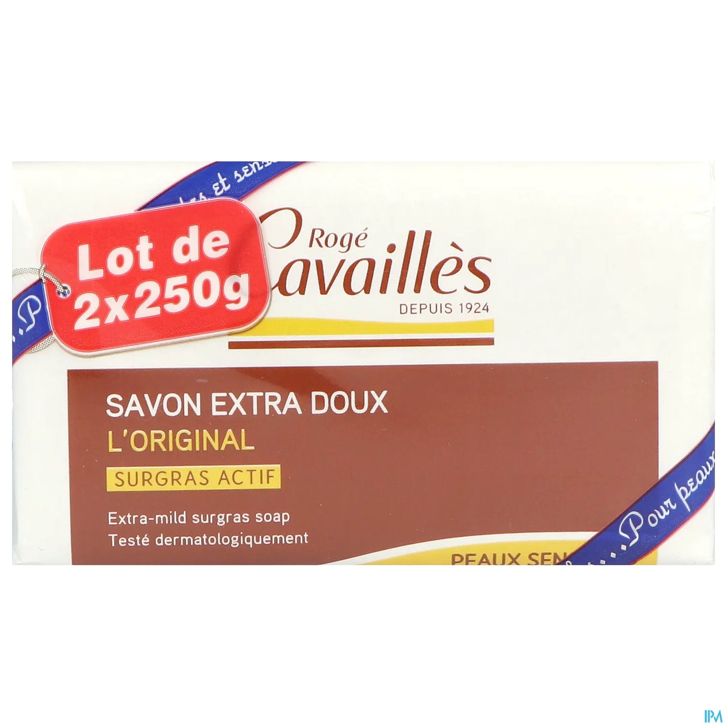 Rogé Cavaillès Savon Extra Doux l'Original Lot de 2 x 250 g