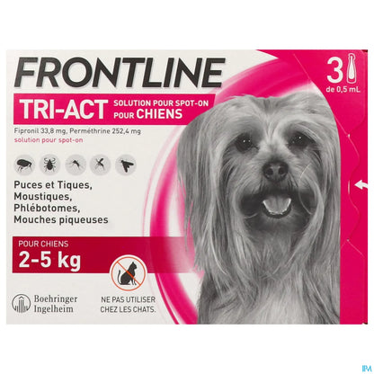 Tri-Act Dog 2 to 5 kg Box of 3 Pipettes