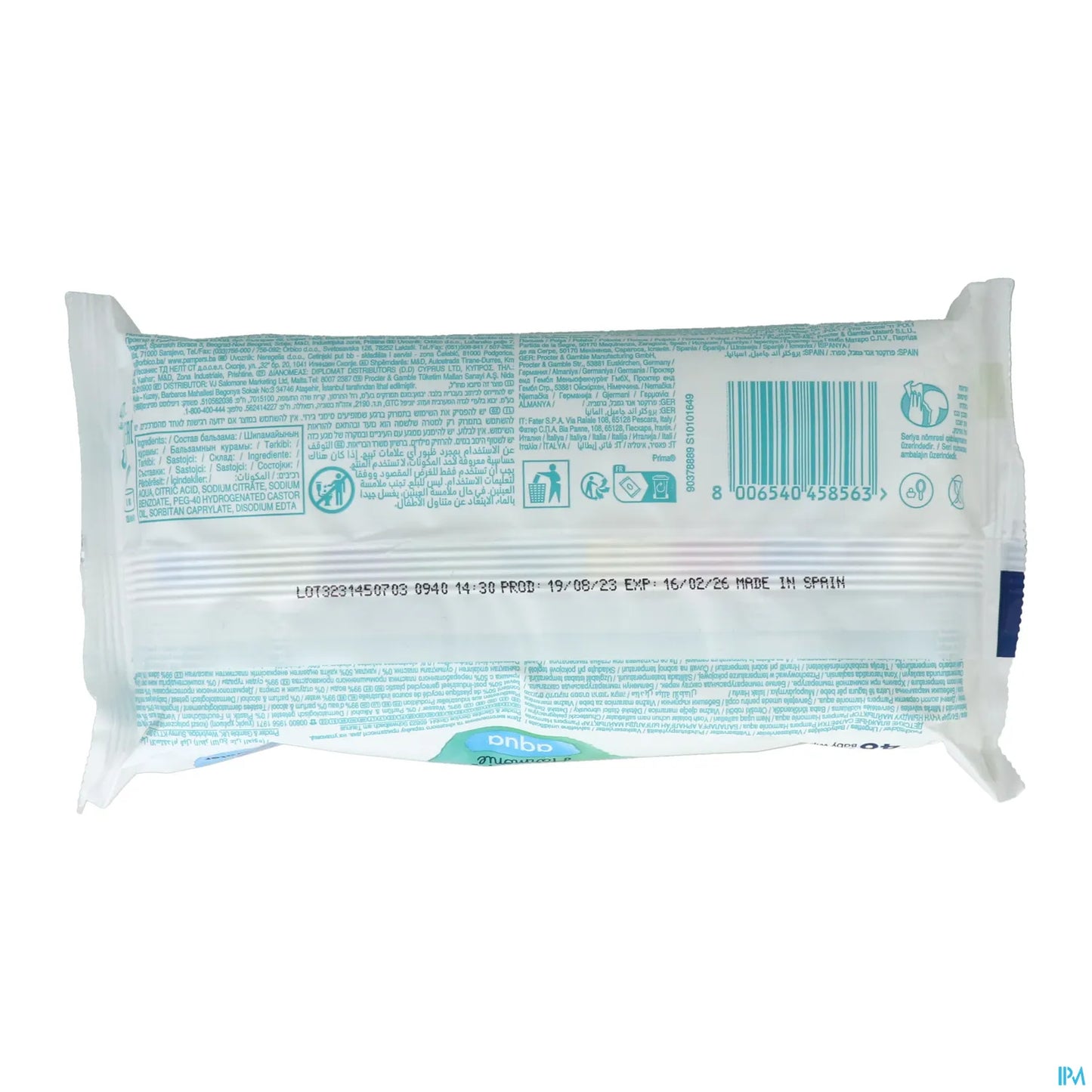 Harmonie Aqua Lingettes Bébé 48 Unités