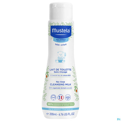 Lait de Toilette Peau Normale 200ml Sans Rinçage à l'Avocat Bio