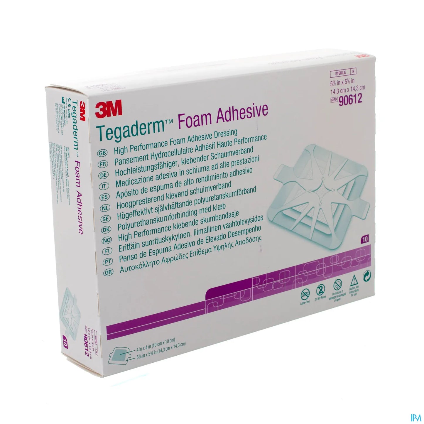 Foam Adhesive Bandages 14.3 x 14.3 cm 10 Units