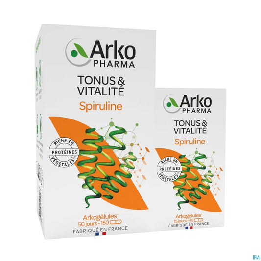 Spiruline Bio Gélules Boîte 150 + 45 Unités
