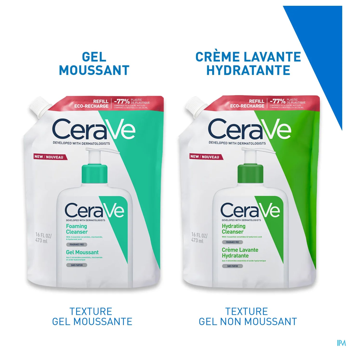 Gel Moussant Nettoyant Recharge 473ml Peau Normale à Grasse