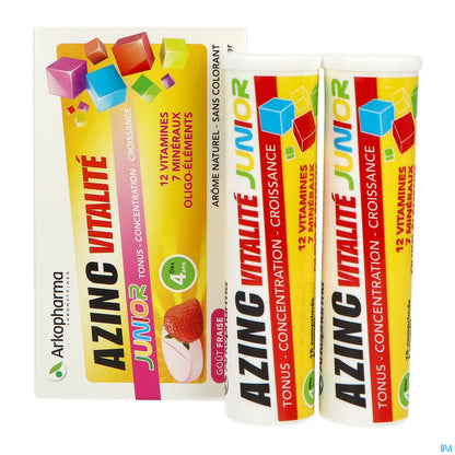 Azinc Vitalité Junior 30 Comprimés à Croquer Goût Fraise